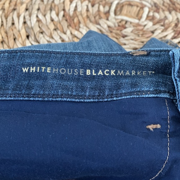 WHBM Gold Trim Denim Bermuda Short - Picture 12 of 15